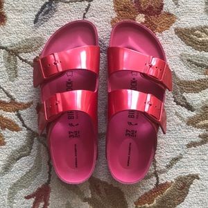 birkenstock arizona exquisite lollipop red